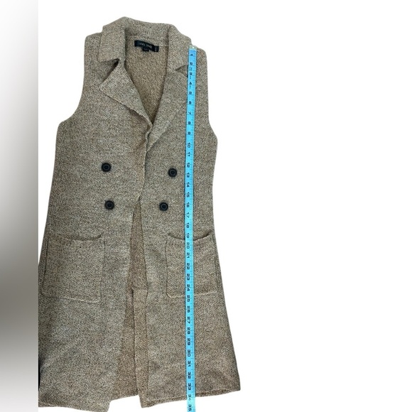 Love Tree Camel Brown Knit Duster Cardigan Open Front Vest Womens Size Small - Picture 11 of 12